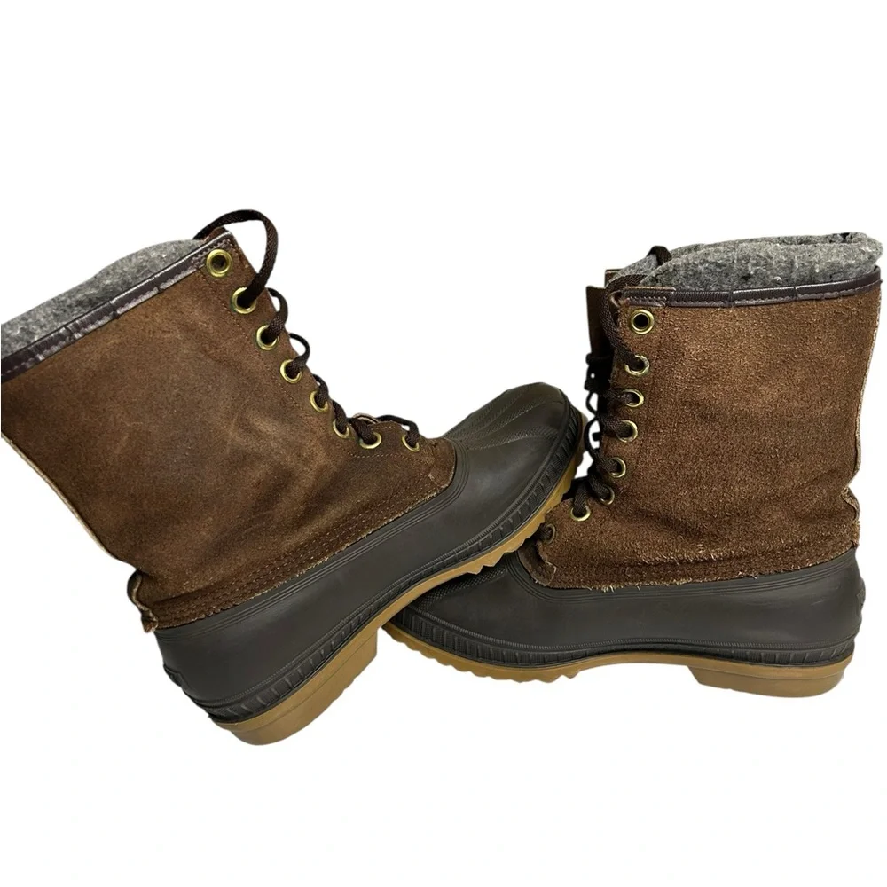 Sorel Men’s 8 Caribou Duck Boots Brown Suede Leather Waterproof‎ Made in Canada